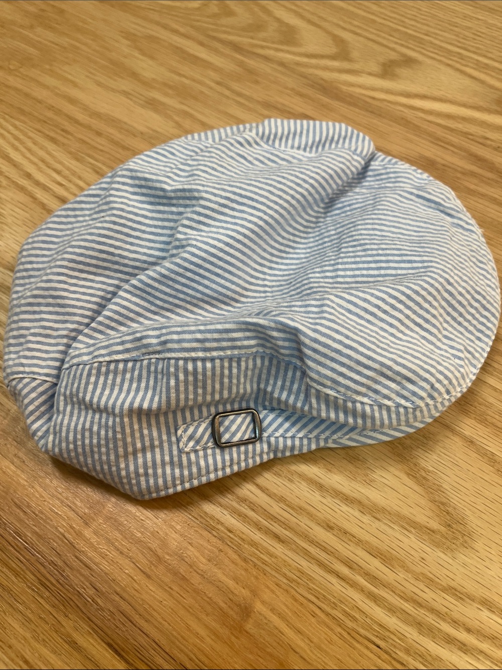 Gymboree Blue and White Striped Newsboy Hat